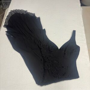 MARINA Elegant Black Asymmetrical Dress